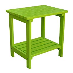 Shine Company Rectangular Side Table, Lime Green