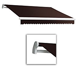 Awntech 10-Feet Maui-LX Left Motor with Remote Retractable Acrylic Awning, 96-Inch Projection, Brown