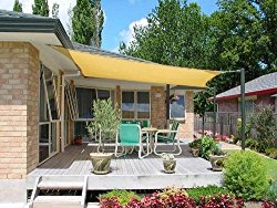 Petra’s 11.5 Ft. X 11.5 Ft. Square Desert Sand Sun Sail Shade. Durable Woven Outdoor Patio Fabric w/ Up To 90% UV Protection. 11.5×11.5 Foot.