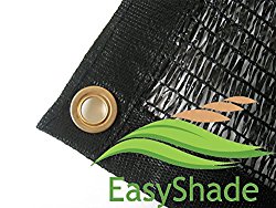 EasyShade 50% Black Shade Cloth Taped Edge with Grommets UV 12ft x 10 ft