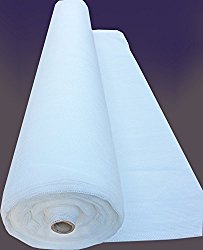 SHANS 90% UV Resistant Fabric Shade Cloth Pure White 10 ft By 10 ft With Clips Free