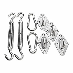 Shade Sail Hardware Kit (Rectangle and Square) Galvanized Steel by SSShardwareGS