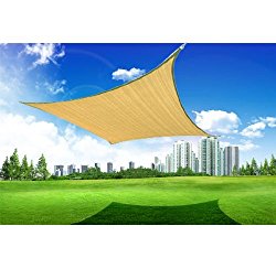 Outsunny  Square Outdoor Patio Sun Shade Sail Canopy,  24-Feet,  Sand