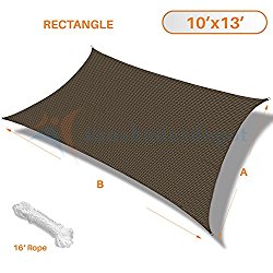 Sunshades Depot 10′ x 13′ Sun Shade Sail Rectangle Permeable Canopy Brown Coffee Custom Size Available Commercial Standard