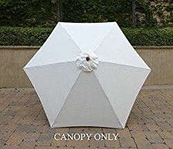 9ft Umbrella Replacement Canopy for 6 Ribs in Off White (Canopy only)