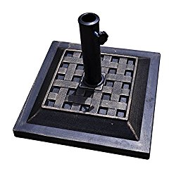 Giantex 17.5″ Umbrella Base Stand Market Patio Standing Outdoor Living Heavy Duty (Square)