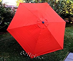 BELLRINO DECOR Replacement Orange ” STRONG & THICK ” Umbrella Canopy for 9ft 6 Ribs ORANGE (Canopy Only)