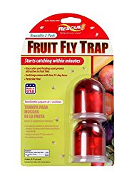 RESCUE! FFTR2 Non-Toxic Reusable Fruit Fly Trap, 2 Pack