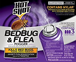 Hot Shot 95911-1 Bedbug and Flea Fogger, 3-Count, 6-Pack