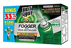 Hot Shot 96181 Indoor Pest Control Fogger, 4-Count Bonus Size