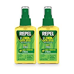 REPEL HG-24109 Lemon Eucalyptus Natural Insect Repellent with 4 oz Pump Spray, Twin Pack