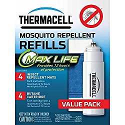 Thermacell L-4 Max Life Mosquito Repeller Refill, 12 Hour Max Life Mats, 48 Hour Total Pack