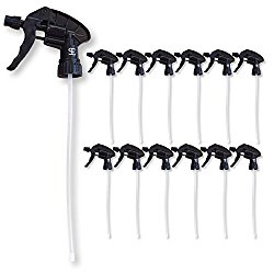 Replacement Chemical Resistant Trigger Sprayers for 32 oz Spray Bottles – Pumps – Nozzles – Set of 12