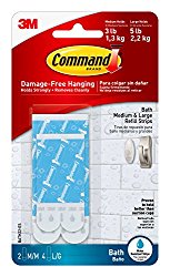 Command Bath Water Resistant Refill Strips, 2-Medium and 4-Large Strips (BATH22-ES-E)
