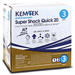 Kem-Tek 26449048231 10-Pack Super Shock Quick 20 for Swimming Pools