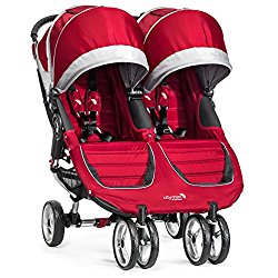 Baby Jogger 2016 City Mini Double Stroller – Crimson/Gray