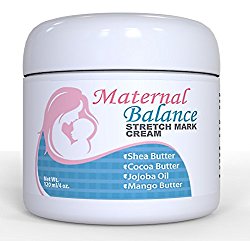 Maternal Balance Stretch Mark Cream for Pregnancy & After, C-Section Scar Treatment with Cocoa Butter and Shea Butter