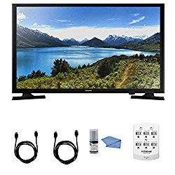 Samsung UN32J4000 – 32-Inch LED HDTV J4000 Series + Hookup Kit – Includes TV, 6 Outlet Wall Tap Surge Protector with Dual 2.1A USB Ports, HDMI Cable 6′ and Performance TV/LCD Screen Cleaning Kit