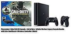 Playstation 4 Slim 500 GB Console – Call of Duty : Infinite Warfare Legacy Console Bundle with Extra DualShock 4 Wireless Controller (Black)