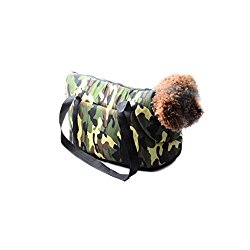 Camouflage Head Out Style Pet Carry Bag Shoulder Tote Dog Puppy Cat Travel Carry Purse (L)
