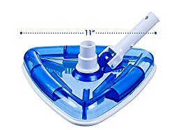 Milliard Sea-Thru Triangle Weighted Pool and Spa Vacuum Head, 11″ Wide Cleaning Surface Safe on Vinyl Lined Pools