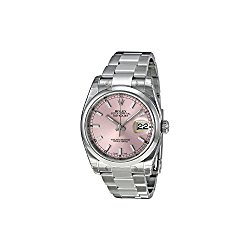 Rolex Datejust Automatic Pink Dial Stainless Steel Ladies Watch 116200PSO