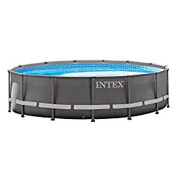 Intex 14ft X 42in Ultra Frame Pool Set with Filter Pump, Ladder, Ground Cloth & Pool Cover