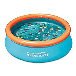 Summer Waves Small 8′ Inflatable Pool with Aquatic Floor Pattern | P10008303167