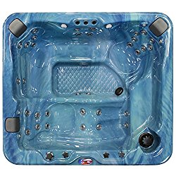 American Spas AM-637LP 5-Person 37-Jet Lounger Spa with Bluetooth Stereo System, Pacific Rim and Mist
