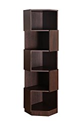 Furniture of America Bassey 5-Shelf Bookcase Display Stand, Espresso