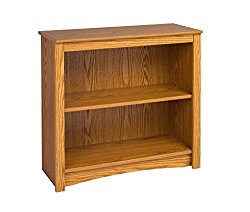 Oak 2-shelf Bookcase