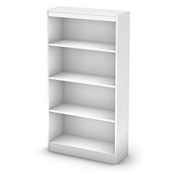South Shore Axess Collection 4-Shelf Bookcase, Pure White