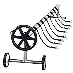 ARKSEN Stainless Steel Solar Cover Reel For Swimming Pools Up To 21′ Feet Wide Inground