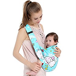BOSSXIN Baby Wrap Infant Soft Child Carrier Water Sling for Warm Weather, Lightweight, Quick Dry and Breathable(Color Cotton)