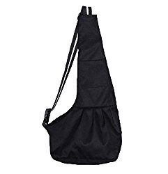 Pet Dog Puppy Cat Carrier Bag Oxford Cloth Sling Dog Doggy Cat Carrier Single Shoulder Bag-Medium,Black