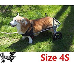 Dog Wheelchair for Dog 3-99 lbs. By Huggiecart. 8 Sizes to Select to Fit Your Dog (4S-Medium Short 40-70 lbs)