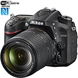 Nikon D7200 24.2 MP DX-format Digital SLR Camera with 18-140mm VR Lens (Black)(Certified Refurbished)