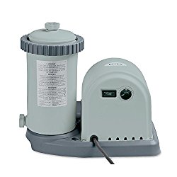 Intex Krystal Clear Cartridge Filter Pump for Above Ground Pools, 1500 GPH Pump Flow Rate, 110-120V with GFCI