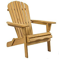 Best Choice Products SKY2253 Outdoor Patio Lawn Deck Foldable Adirondack Wood Chair