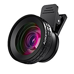 AUKEY Ora iPhone Lens, 0.45x 140° Wide Angle + 10x Macro Clip-on Cell Phone Camera Lenses Kit for Samsung, Android Smartphones, iPhone