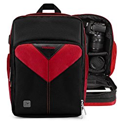 VanGoddy Sparta Fire Red Professionals Camera Backpack for Canon Professional Camcorders and Cinema EOS Series Video Cameras