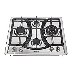 Windmax 23″ Curve Stainless Steel 4 Burner Stove NG/LPG Hob Cooktops Cooker