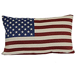 Brentwood Originals 08415001 Indoor/Outdoor Pillow, 12″ x 20″, American Flag