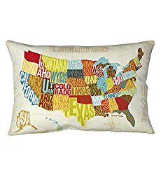 Manual Michael Mullan Indoor/Outdoor Reversible Pillow, Across The Country, 24 X 18-Inch