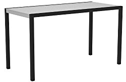 POLYWOOD 8302-12WH MOD 36″ x 73″ Bar Table, Textured Black/White