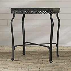 Classic Bar Height Bistro Table Made with Heavy Duty Cast Aluminum in Matte Charcoal Black 34.75” H x 28” L x 28” W
