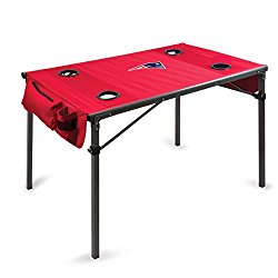 NFL New England Patriots Portable Soft Top Travel Table, Red