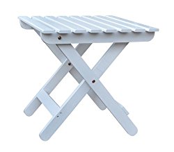 Shine Company Adirondack Square Folding Table, White