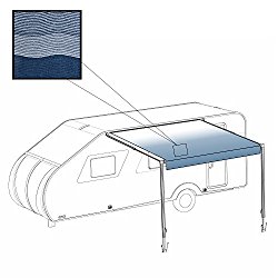 ALEKO 12X8 Feet RV Awning Fabric Replacement for Retractable Awning, Blue Stripes Color