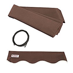 ALEKO FAB12X10BROWN36 Farbric Awning Replacement for 12 X 10 Feet Retractable Patio Awning , Brown Color